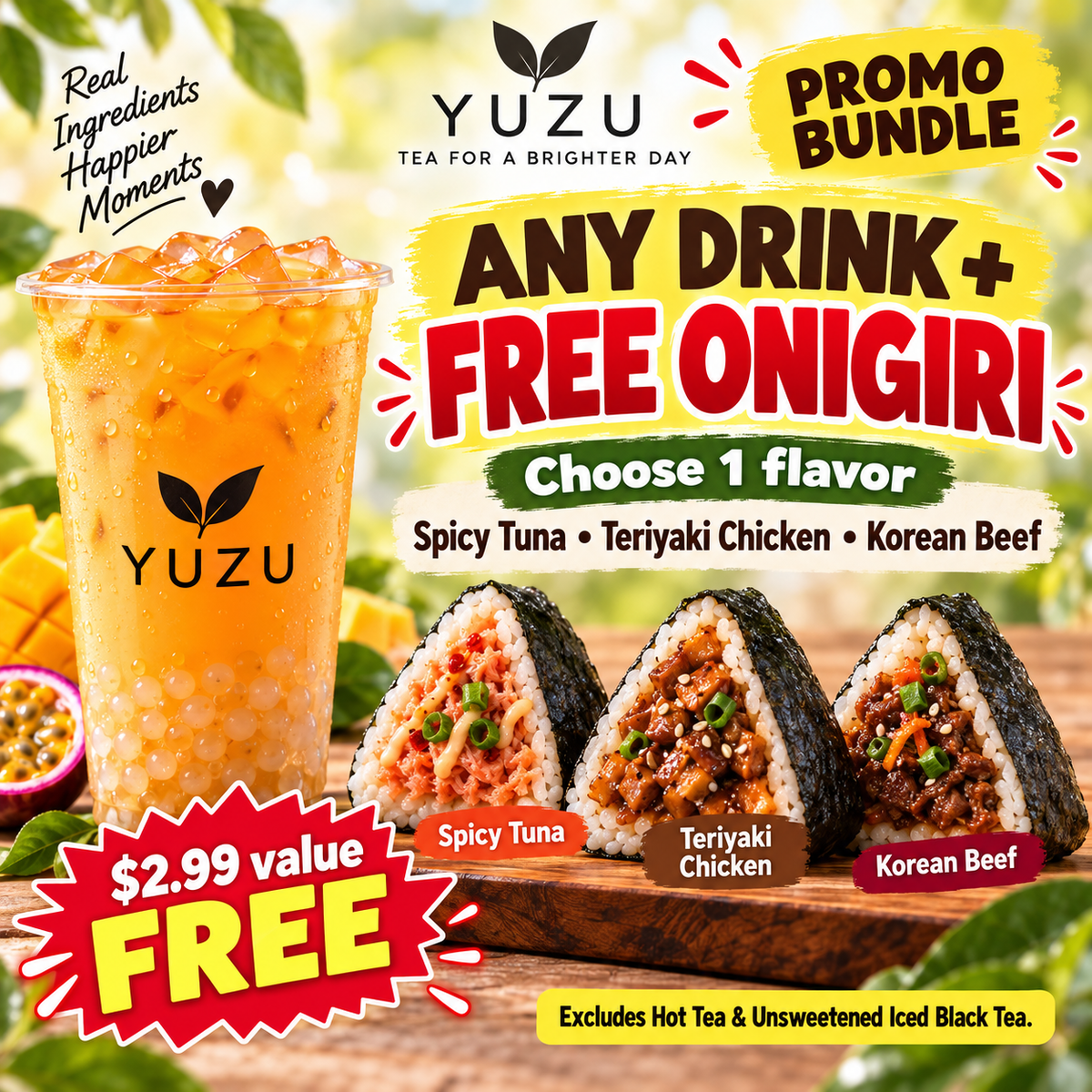 Drink + Free Onigiri